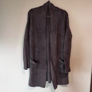 Barefoot Dreams CozyChic Lite® Long Weekend Cardi Dark Gray Size Small